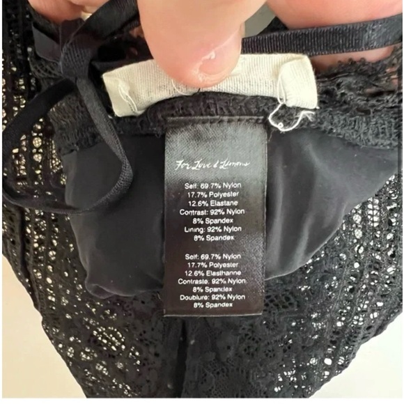 FOR LOVE AND LEMONS- Skivvies Else Lace Long Sleeve Bodysuit Lingerie Festival - Picture 9 of 9